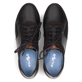 Bőr cipő Filippo 1755 fekete 1