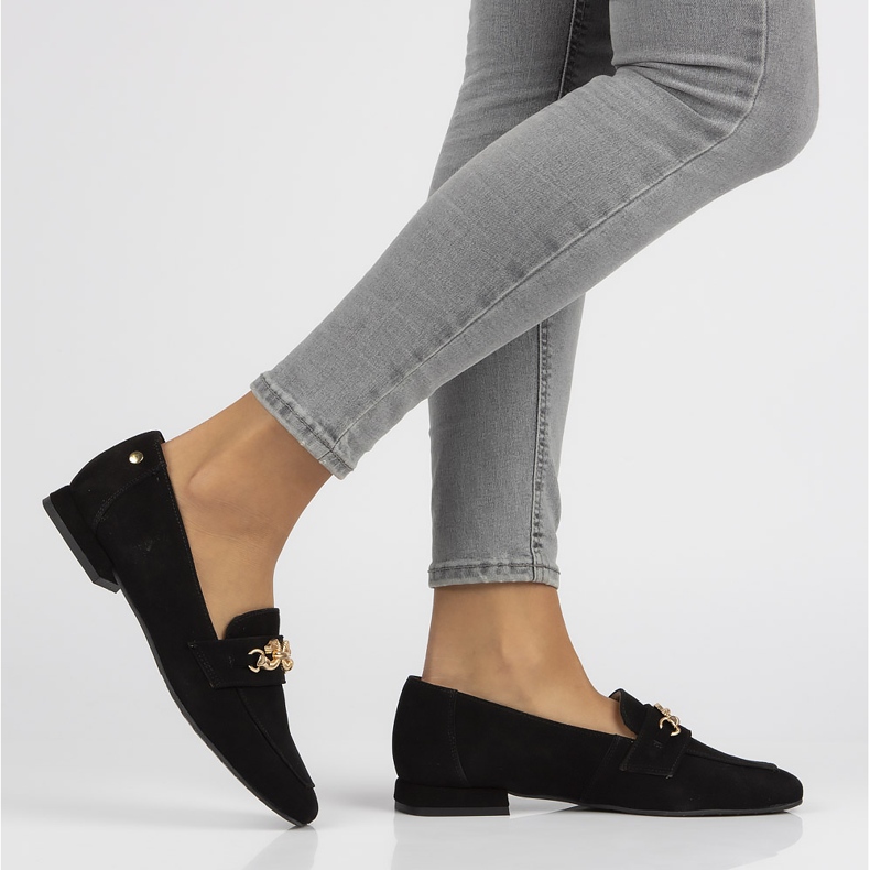 Bőr naplopók Filippo 05313 fekete 2