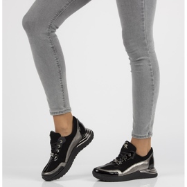 Bőr tornacipő Filippo 120 fekete 1