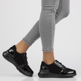 Bőr tornacipő Filippo DP3168 / 21 Bk fekete 1