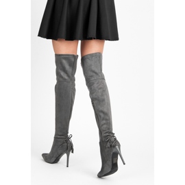 Vices Boho csizma magas sarkon szürke 1 Vices Boho csizma magas sarkon szürke 1