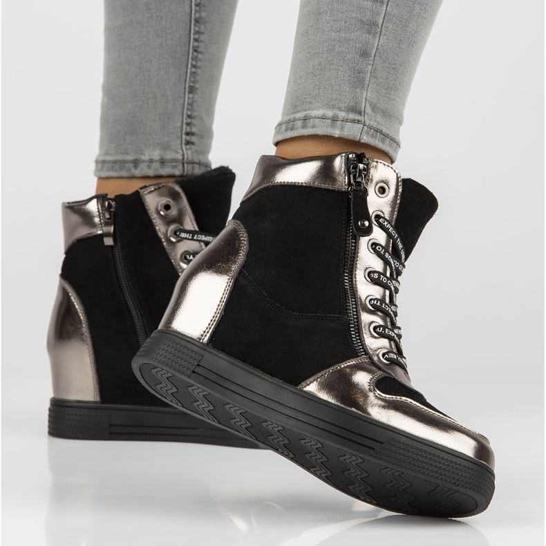 Bőr csizma Filippo DBT3148 / 21 Bk Gn sötét nikkel fekete ezüst 1 Bőr csizma Filippo DBT3148 / 21 Bk Gn sötét nikkel fekete ezüst 1