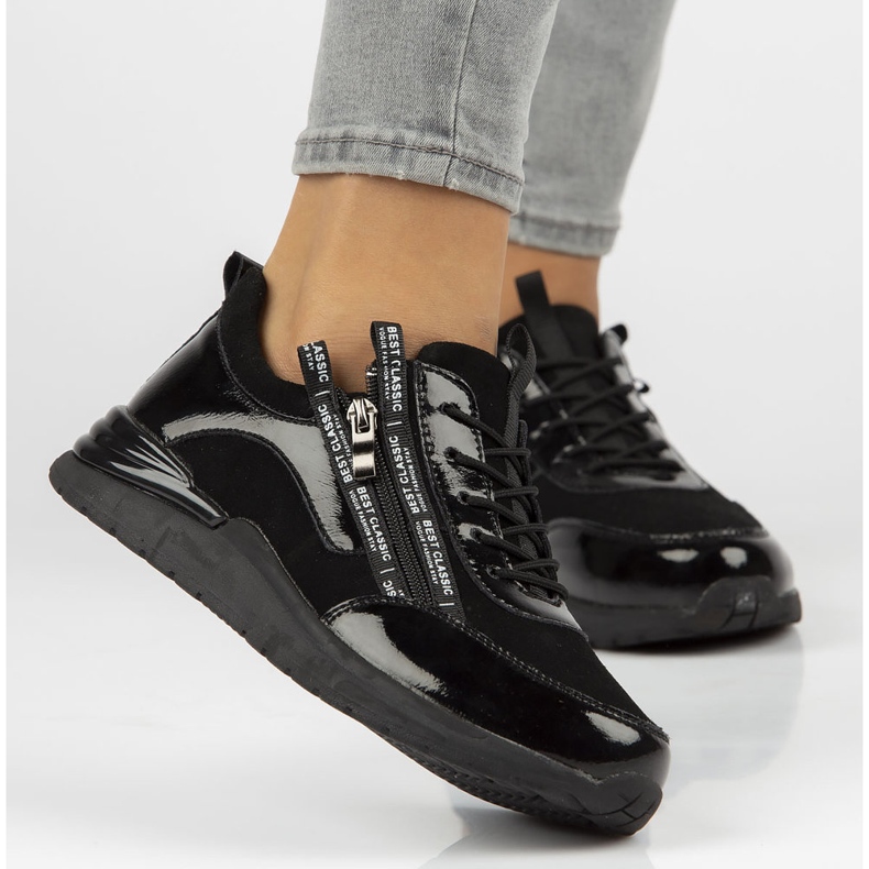 Bőr tornacipő Filippo DP3149 / 21 Bk fekete 1