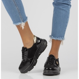 Bőr tornacipő Filippo DP3185 / 22 Bk fekete 1