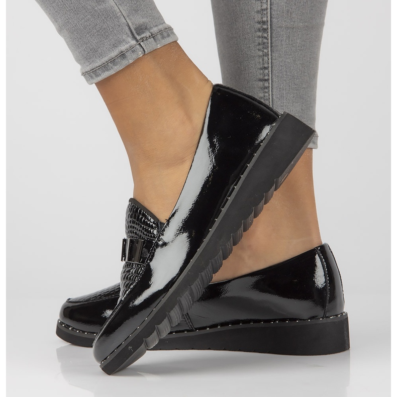 Bőr mokaszin Filippo DP1515 / 22 Bk L fekete 2