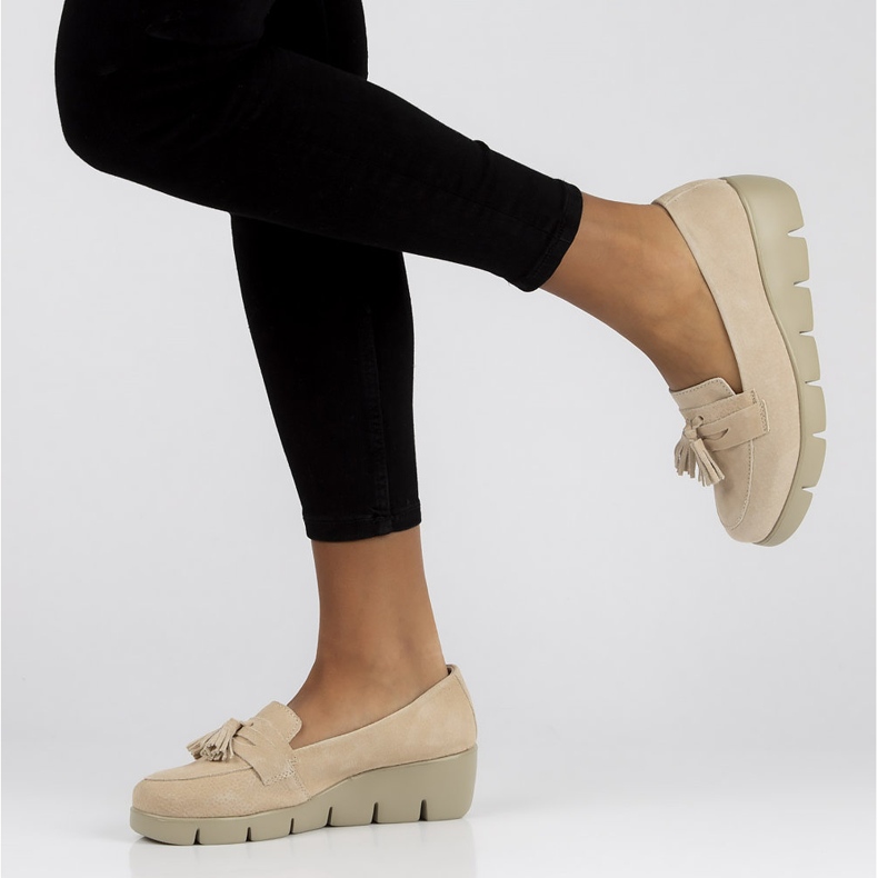 Bőr cipő Filippo DP3162 / 22 Legyen bézs 1 Bőr cipő Filippo DP3162 / 22 Legyen bézs 1