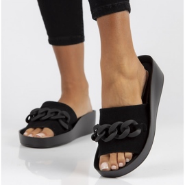 Bőr papucs Filippo DK3593 / 22 Bk fekete 1