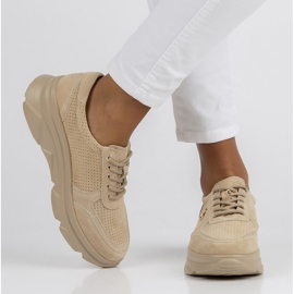 Bőr tornacipő Filippo DP2138 / 22 Be Be bézs 1 Bőr tornacipő Filippo DP2138 / 22 Be Be bézs 1