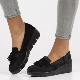 Bőr Loafers Filippo DP3162 / 22 Bk Su fekete 1
