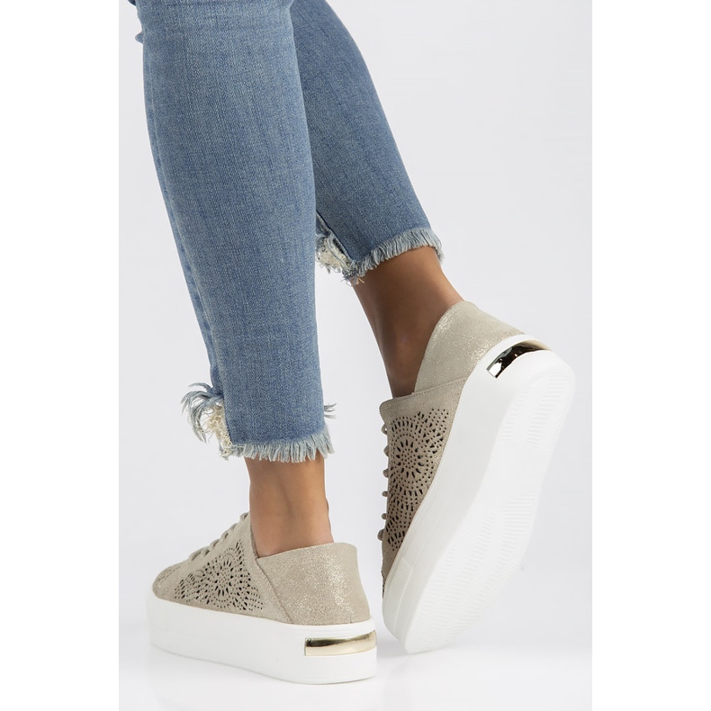 Bőr cipő FILIPPO DP3529 / 22 Go golden aranysárga 1