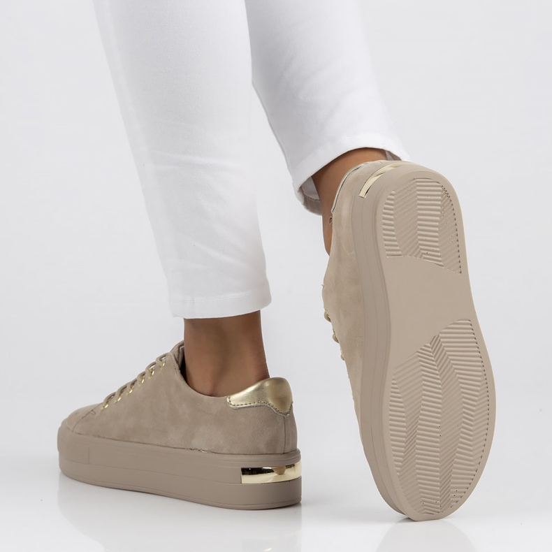 Bőr cipő FILIPPO DP3533 / 22 Legyen bézs 2