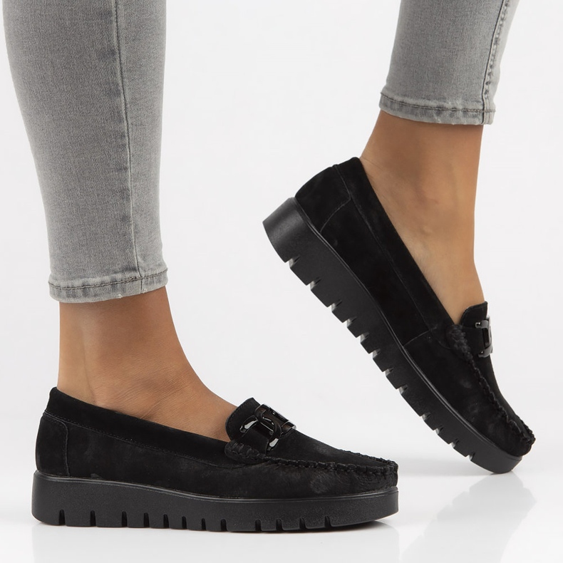 Bőr mokaszin Filippo DP3334 / 22 Bk fekete 2