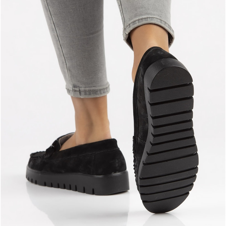 Bőr mokaszin Filippo DP3334 / 22 Bk fekete 1