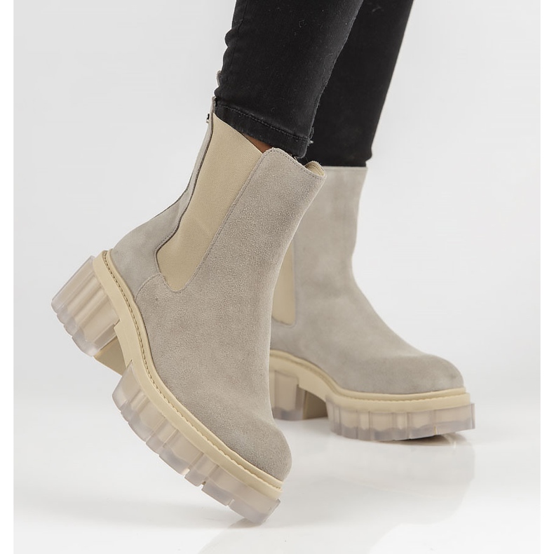 Szürke Filippo 30328 velúr csizma 1