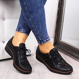 Bőr cipő Helios W H334 fekete fényes 2