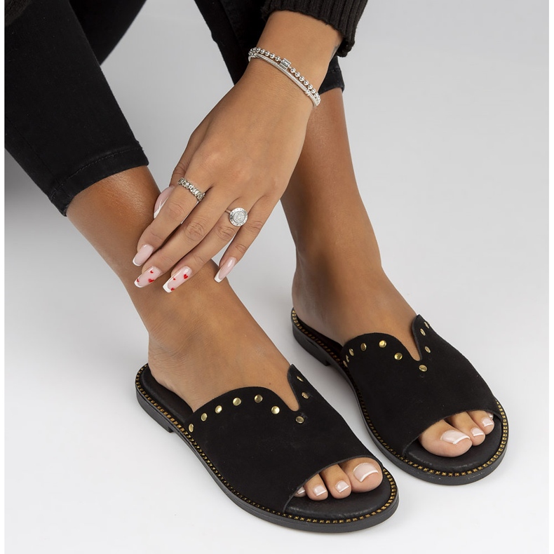 Bőr Filippo LH-425 papucs fekete 1