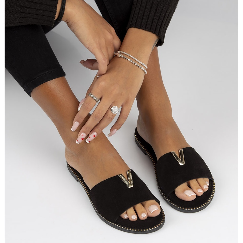 Bőr Filippo LH-200 papucs fekete 2