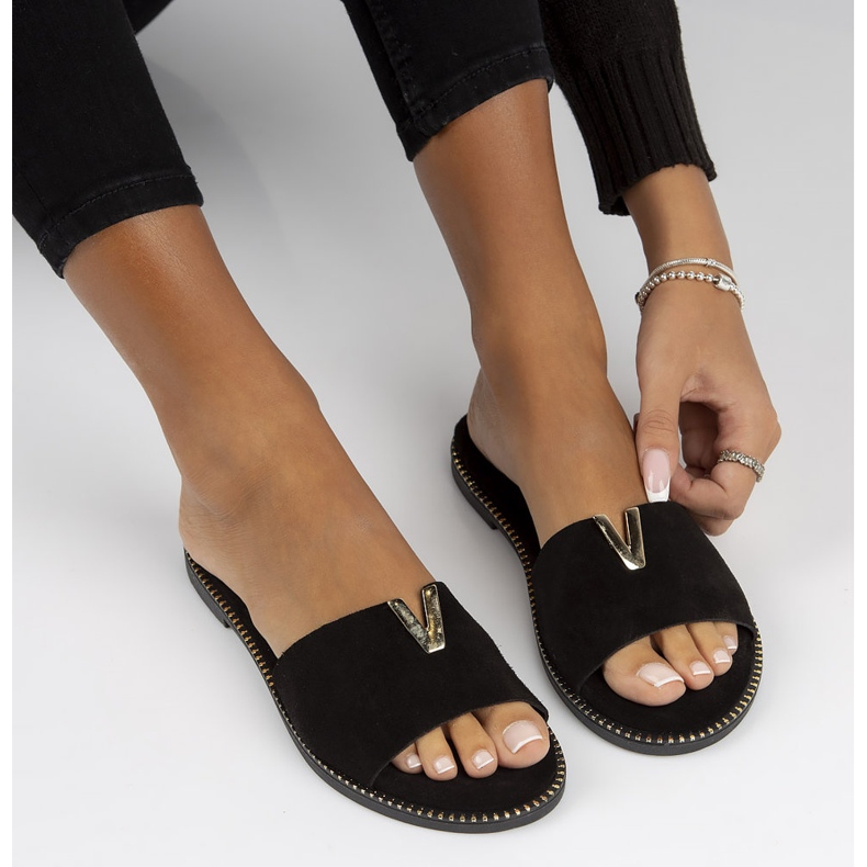 Bőr Filippo LH-200 papucs fekete 1