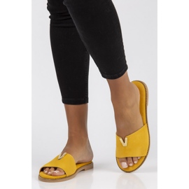 Bőr Filippo LH-200 papucs sárga 1
