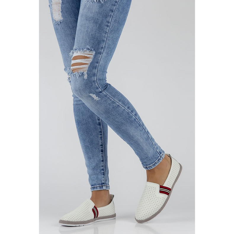 Bőr cipő Filippo DP2309 / 22 Wh fehér 2