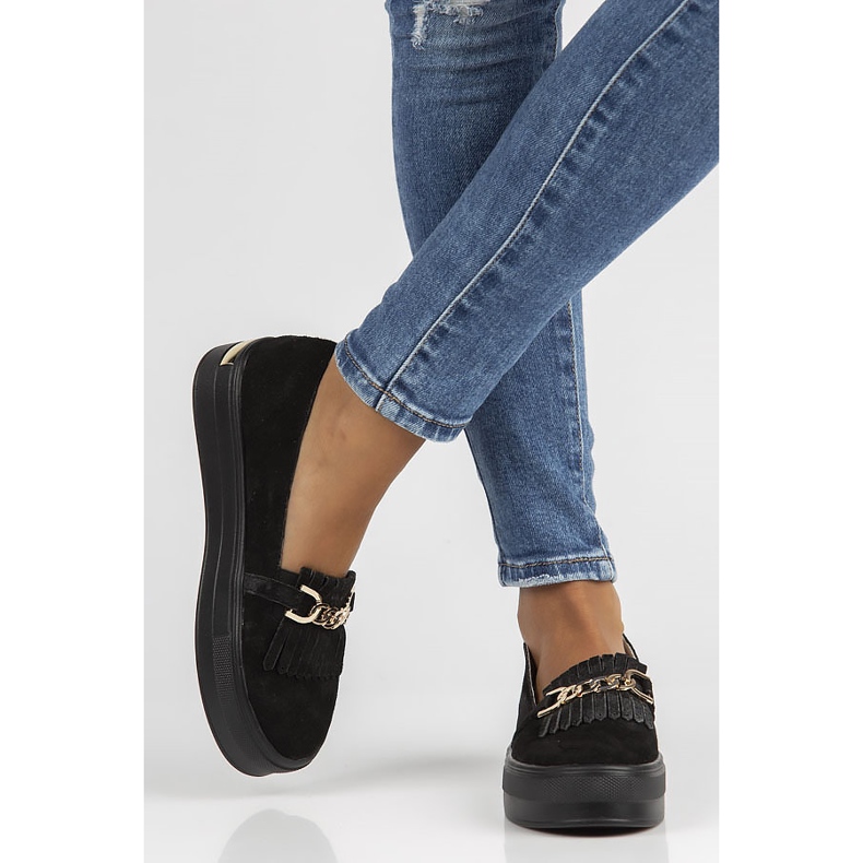 Bőr cipő Filippo DP3532 / 22 Bk fekete 1