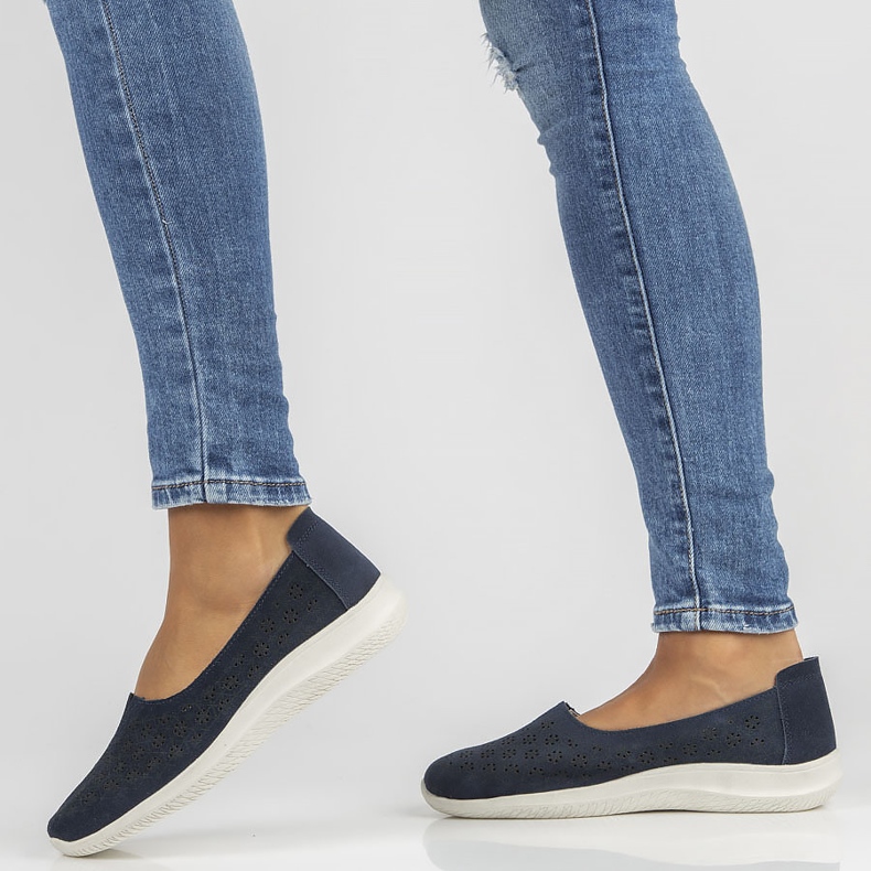 Bőr cipő Filippo DP3673 / 22 Nv sötétkék 2