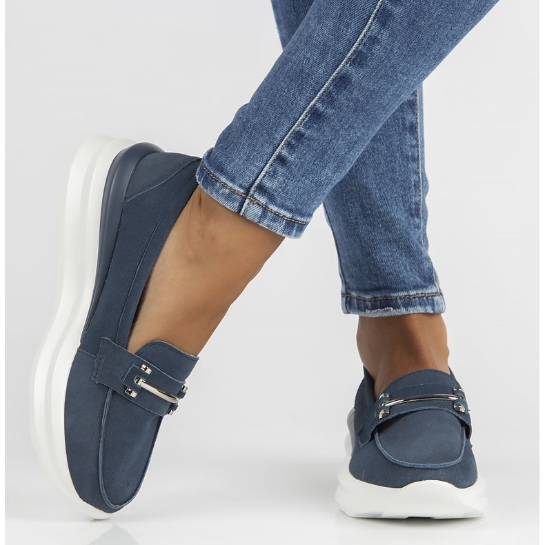 Bőr cipő Filippo DP3504 / 22 Nv sötétkék 2