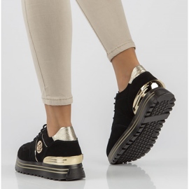 Bőr tornacipő Filippo DP3538 / 22 Bk Go fekete 2