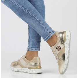 Bőr tornacipő Filippo DP3542 / 22 Legyen bézs 2