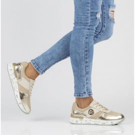 Bőr tornacipő Filippo DP3542 / 22 Legyen bézs 1