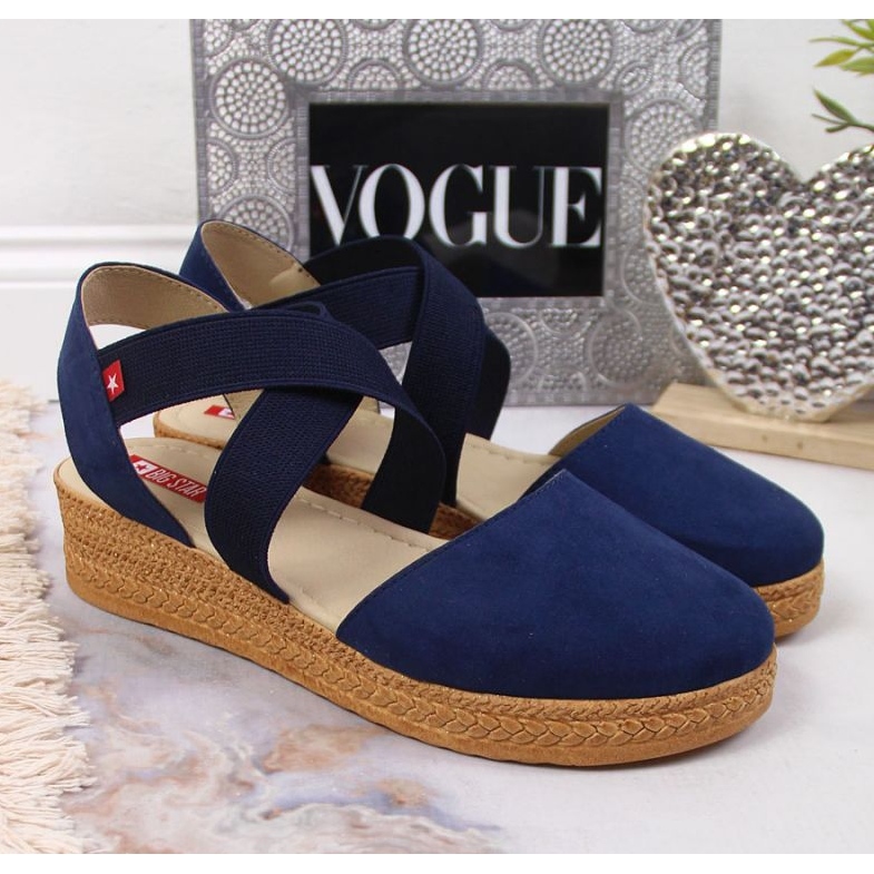 Szandál az éken Big Star W JJ276037 sötétkék 2