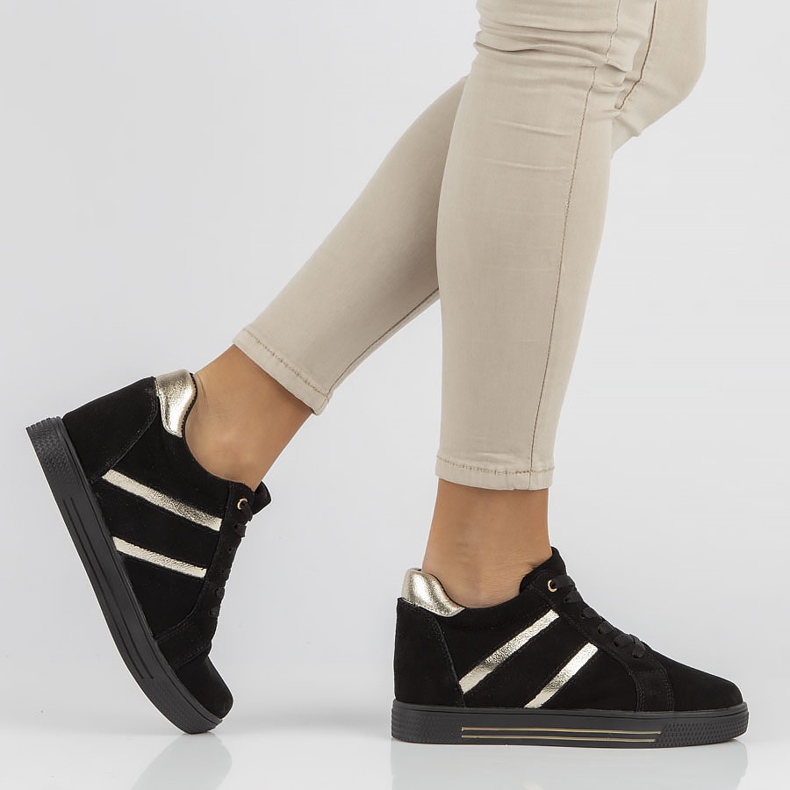 Bőr tornacipő Filippo DP3549 / 22 Bk fekete 1