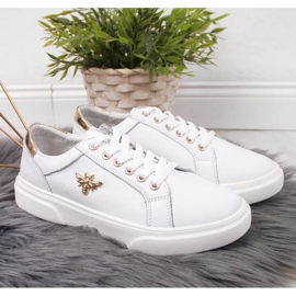 Bőr cipő Vinceza W JAN119B platform fehér 2