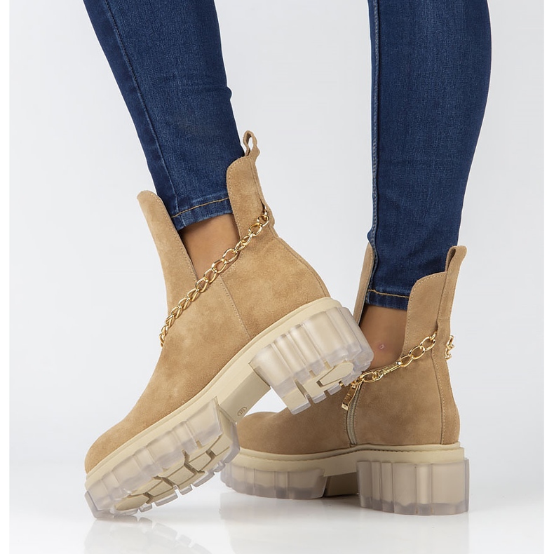 Velúr csizma Filippo 30065 teve bézs barna 2