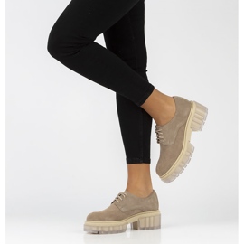 Velúr cipő Filippo 20099 taupe bézs barna 2