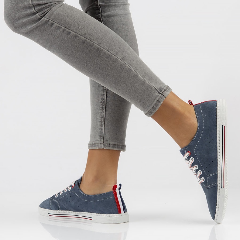 Bőr cipő Filippo DP3507 / 22 Nv sötétkék 1