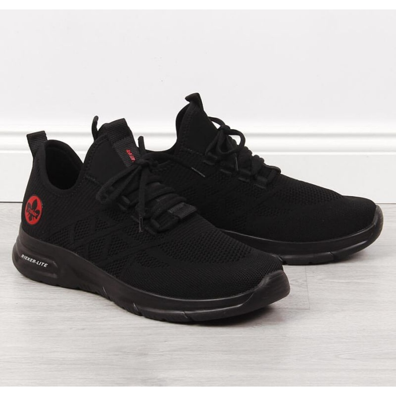 Rieker M RKR534 fekete zokni sportcipő 1