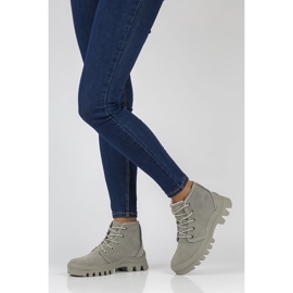 Bőr tornacipő Filippo DBT3523 / 22 Gr szürke 2