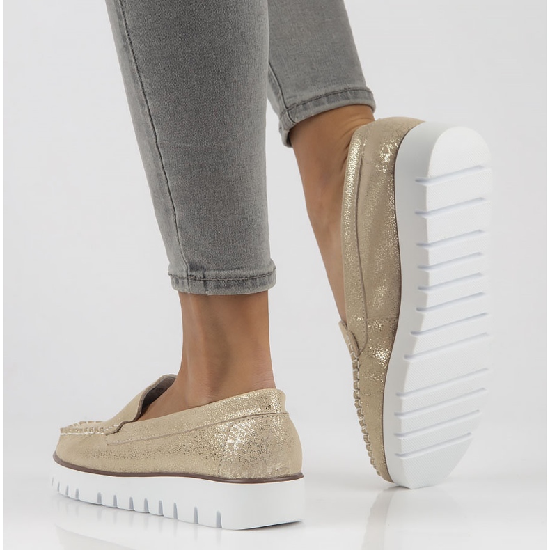 Bőr naplopók Filippo DP3534 / 22 Go golden aranysárga 2