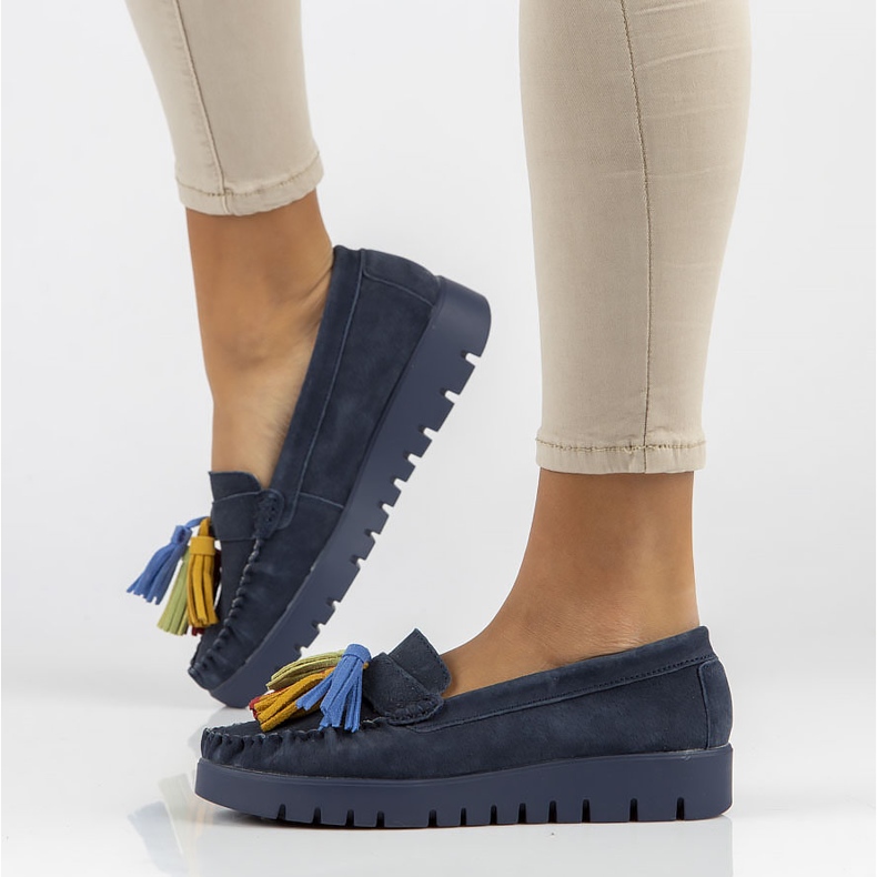 Bőr cipő Filippo DP3535 / 22 Nv sötétkék 1