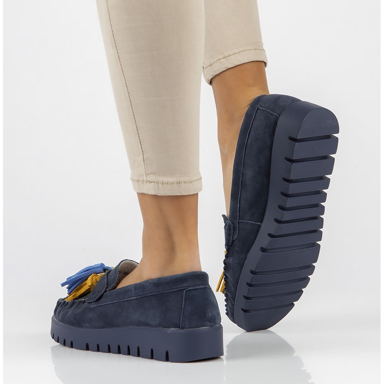 Bőr cipő Filippo DP3535 / 22 Nv sötétkék 2