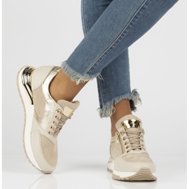 Bőr tornacipő Filippo 144 bézs 1