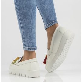 Bőr cipő Filippo DP3535 / 22 Wh fehér 1