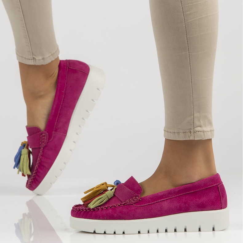 Bőr cipő Filippo DP3535 / 22 Fh rózsaszín 1