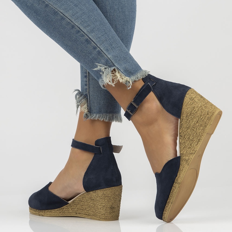 Bőr szandál Filippo DS1394 / 22 Nv sötétkék 1