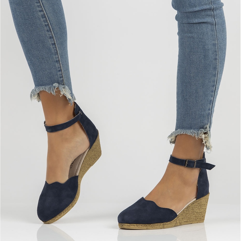 Bőr szandál Filippo DS1394 / 22 Nv sötétkék 2