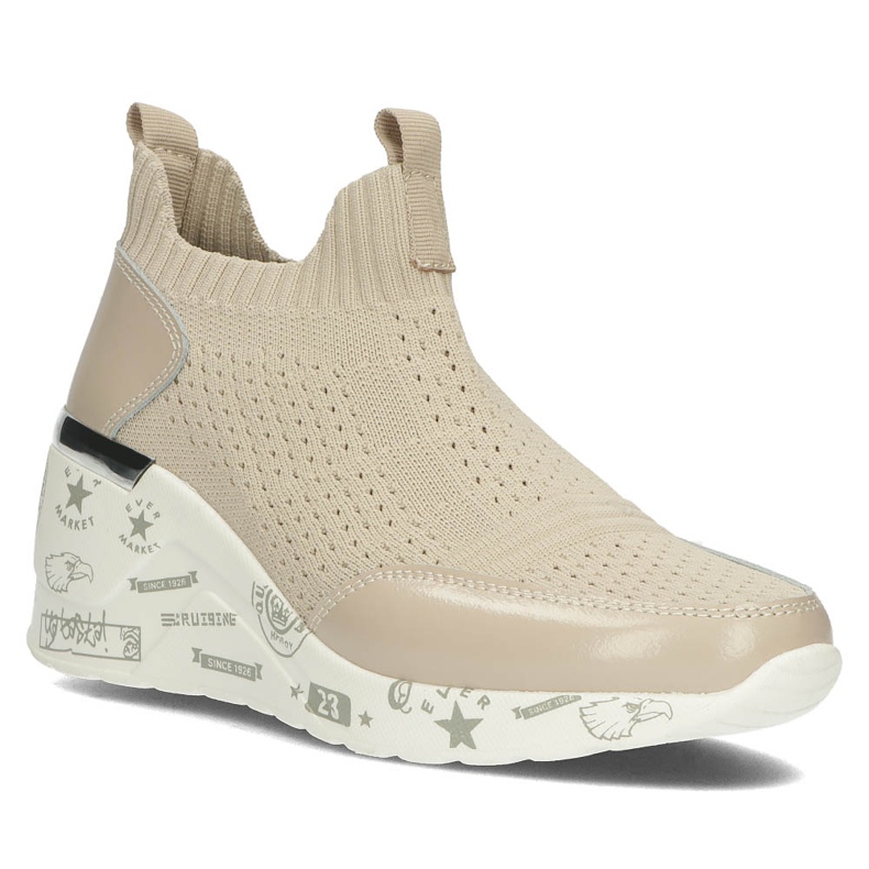 Bőr cipő Filippo DP3551 / 22 Legyen bézs 1