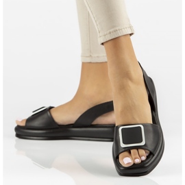 Bőr szandál Filippo DS3902 / 22 Bk fekete 1