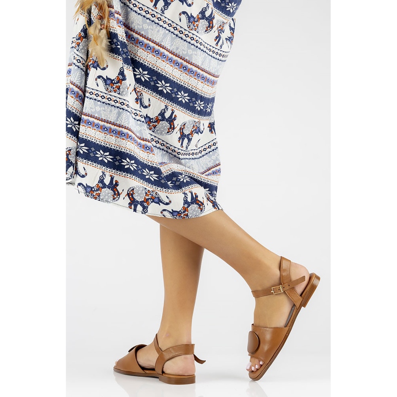 Bőr szandál Filippo DS3900 / 22 Br barna 1