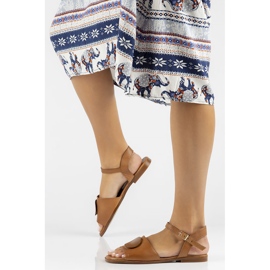 Bőr szandál Filippo DS3900 / 22 Br barna 2